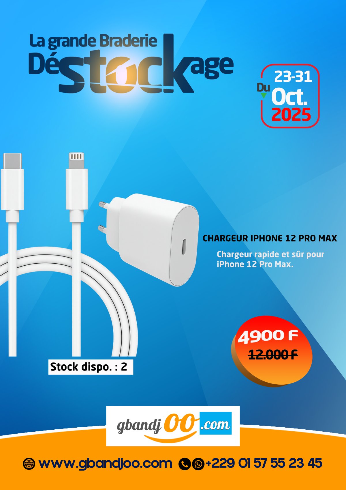 CHARGEUR IPHONE 12 PRO MAX